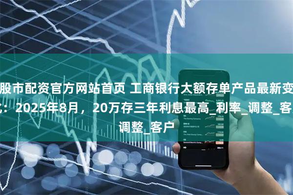 股市配资官方网站首页 工商银行大额存单产品最新变化：2025年8月，20万存三年利息最高_利率_调整_客户